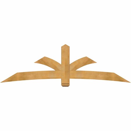 Ekena Millwork Davenport Rough Sawn Timber Gable Bracket, Western Red Cedar, 96"W x 28"H x 4"D x 6"F, 7/12 Pitch GBW096X28X0406DAV00RWR